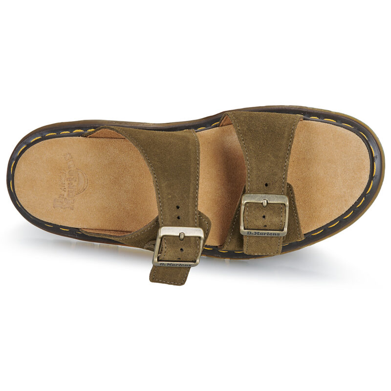 Dr. Martens Josef DMs Olive Bronx Suede Kaki Ciabatta Uomo - 6