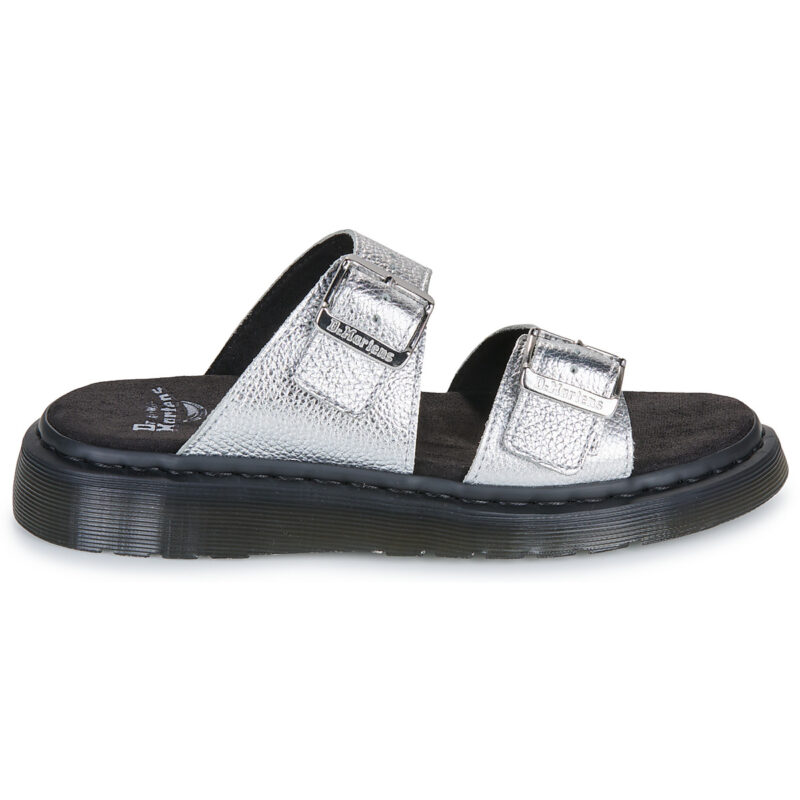 Dr. Martens Josef Slide Silver Metallic Tumble Argento Ciabatta Donna - 2