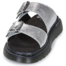 Dr. Martens Josef Slide Silver Metallic Tumble Argento Ciabatta Donna - 3