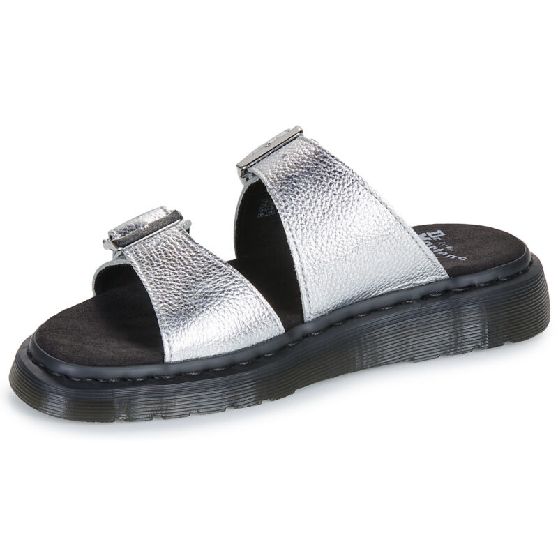 Dr. Martens Josef Slide Silver Metallic Tumble Argento Ciabatta Donna - 4
