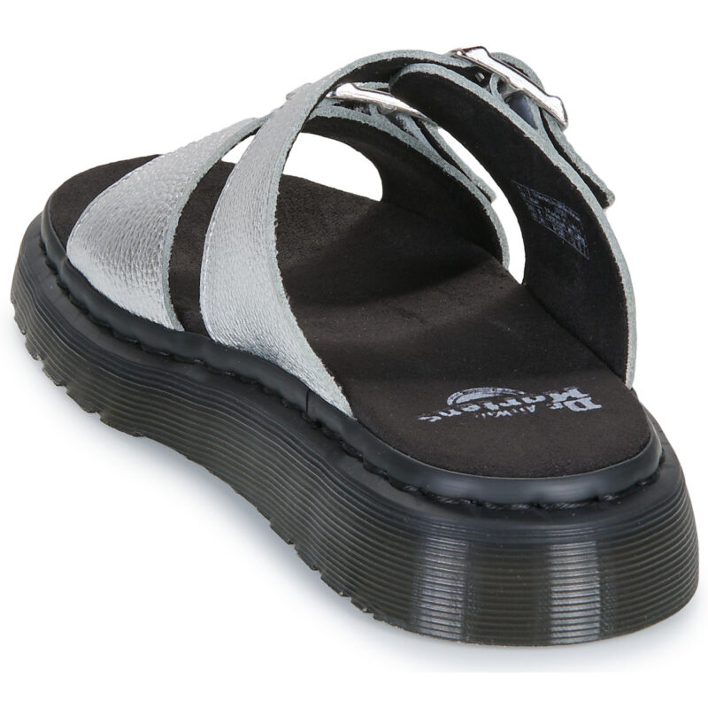 Dr. Martens Josef Slide Silver Metallic Tumble Argento Ciabatta Donna - 5