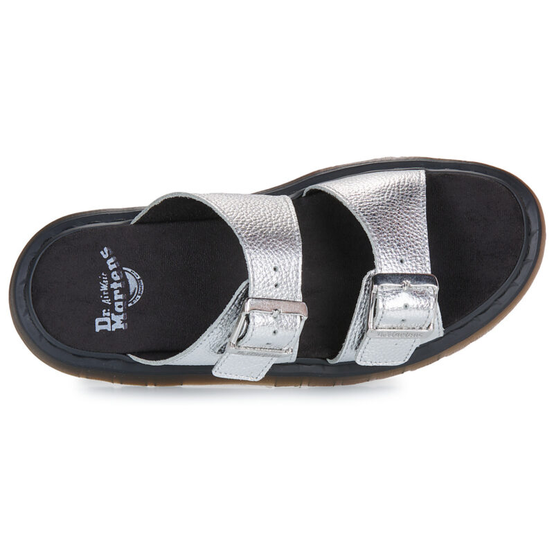 Dr. Martens Josef Slide Silver Metallic Tumble Argento Ciabatta Donna - 6