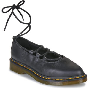 Dr. Martens  Elphie II Lace Up  Black Virginia  Nero -  Ballerine Donna