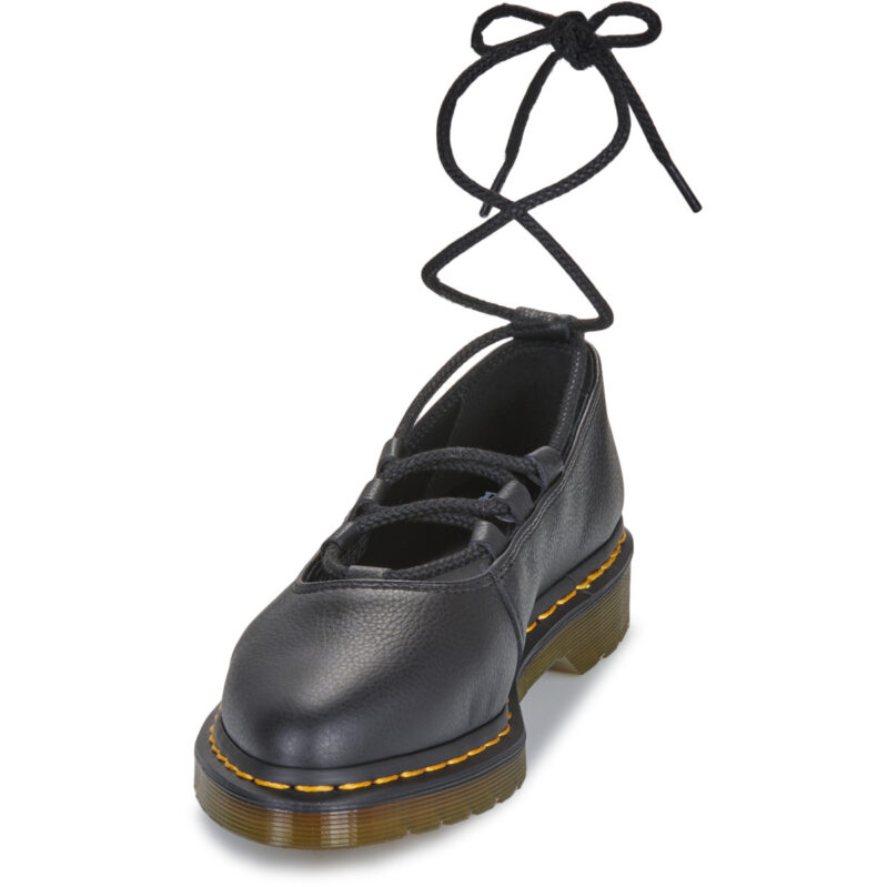 Dr. Martens Elphie II Lace Up Black Virginia Nero Ballerine Donna - 3