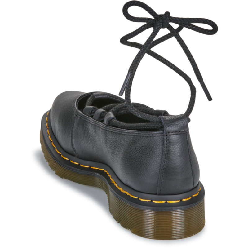 Dr. Martens Elphie II Lace Up Black Virginia Nero Ballerine Donna - 5