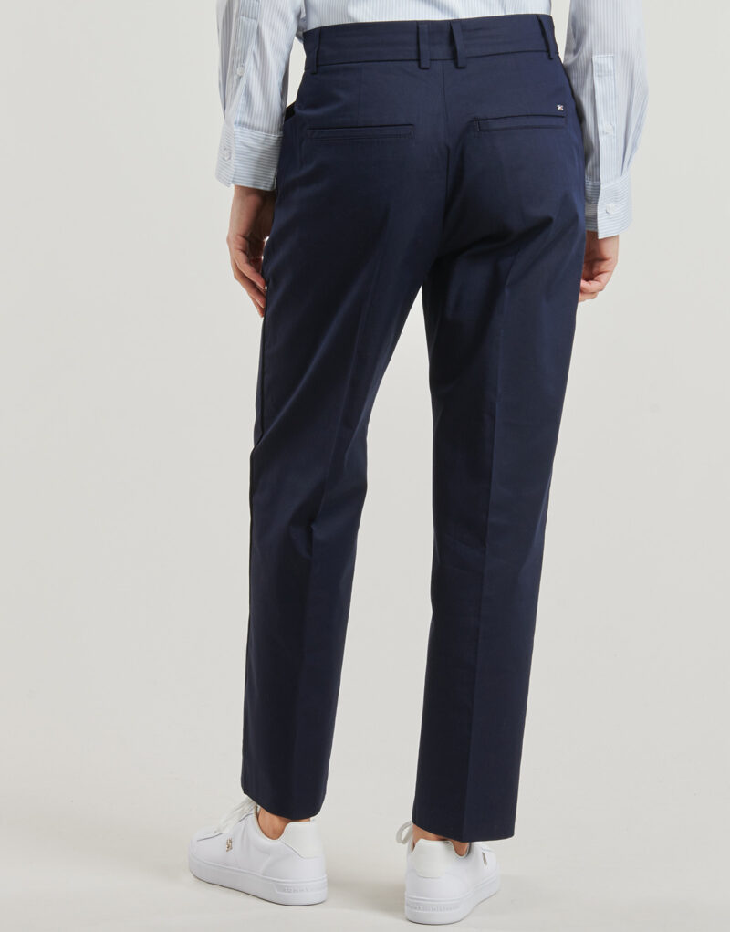 Pantalone Chino Tommy Hilfiger SLIM STRAIGHT CO CHINO Marine Pantaloni Chino Donna - 4