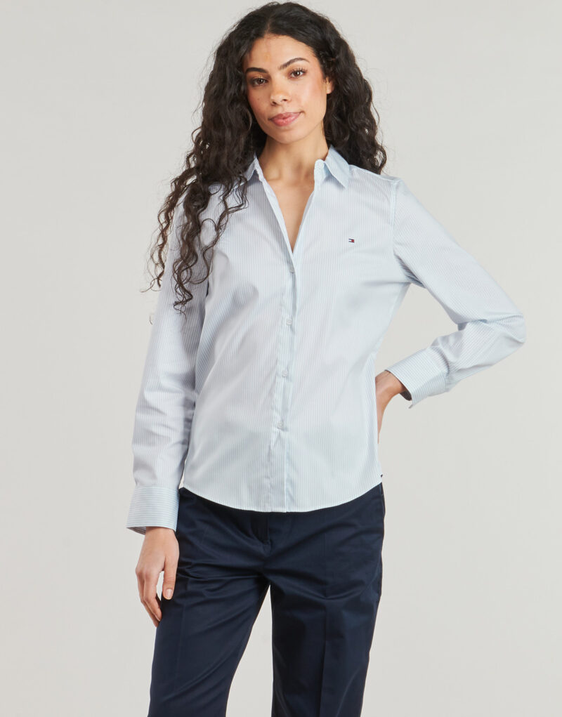Camicia Tommy Hilfiger ESS POPLIN REGULAR SHIRT Blu Camicie Donna - 2