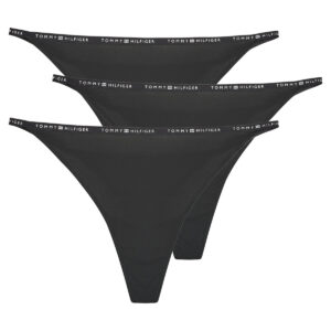 Perizoma  Tommy Hilfiger  3 PACK MULTI SHAPE BOTTOM  Nero -  Perizoma Donna