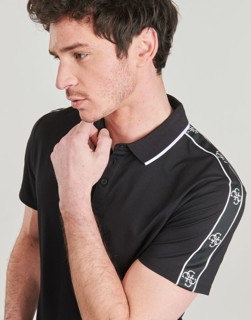 Polo Guess GUESS QUATTO G TAPE Nero Polo Uomo - 5