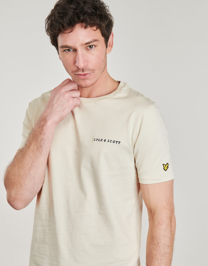 T-shirt Lyle & Scott Embroidered T-Shirt Beige T-shirt maniche corte Uomo - 5