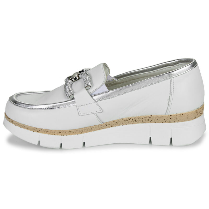 Dorking INDIA White Women's Moccasins - 4