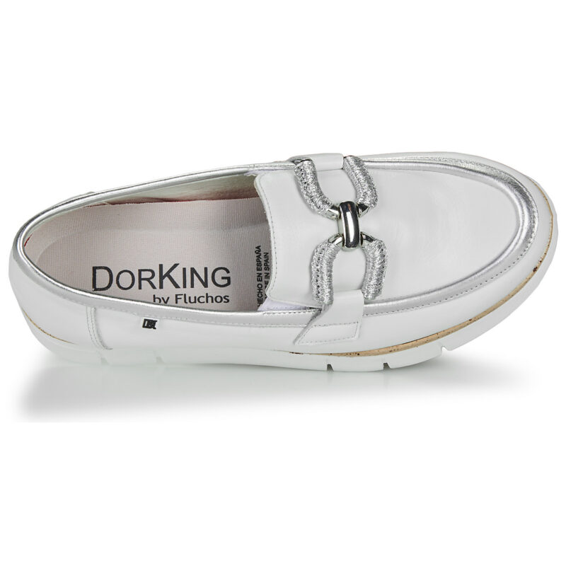 Dorking INDIA White Women's Moccasins - 6