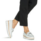 Dorking INDIA White Women's Moccasins - 8