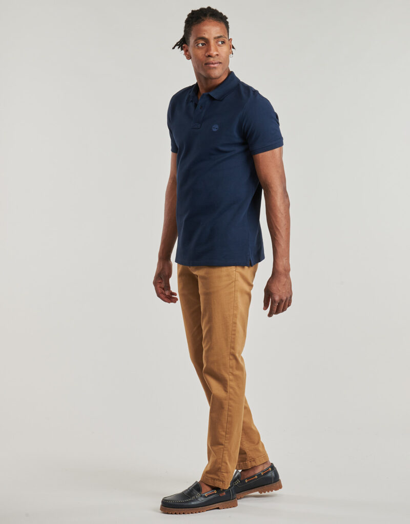 Timberland Millers River Piqu&eacute; Kurzarm-Polohemd &ndash; Marineblau &ndash; Herren-Polohemd &ndash; Gr&ouml;&szlig;e 3