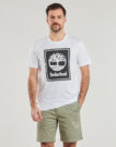 Timberland STACK LOGO Kurzarm-T-Shirt, Wei&szlig;, Herren, Gr&ouml;&szlig;e 2