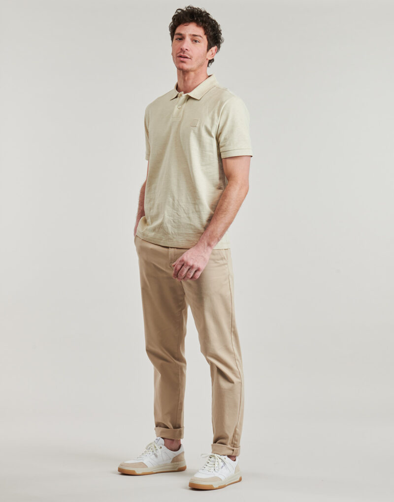 Polo BOSS Pe linenlogo Beige Polo Uomo - 3
