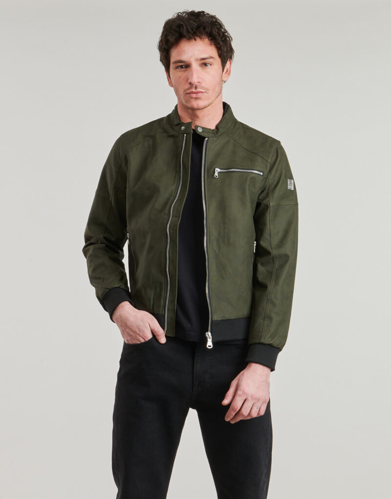 Veste de cuirelle Kaporal Vestes kaki LIRAK en pelle Homme - 2