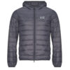 Daunenjacke Emporio Armani EA7 TRAIN CORE ID DOWN LIGHT JACKET HOODIE CC 8NPB24 Grau Daunenjacken Herren