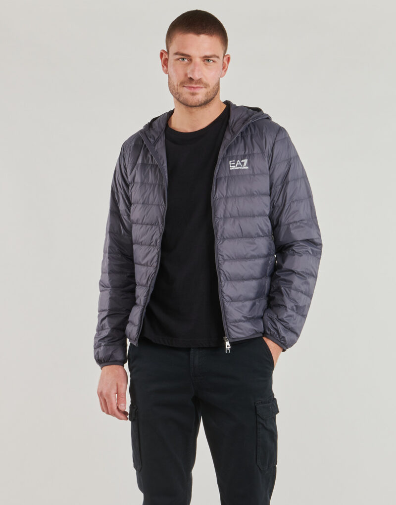 Piumino Emporio Armani EA7 TRAIN CORE ID DOWN LIGHT JACKET HOODIE CC 8NPB24 Grigio Piumini Uomo - 2