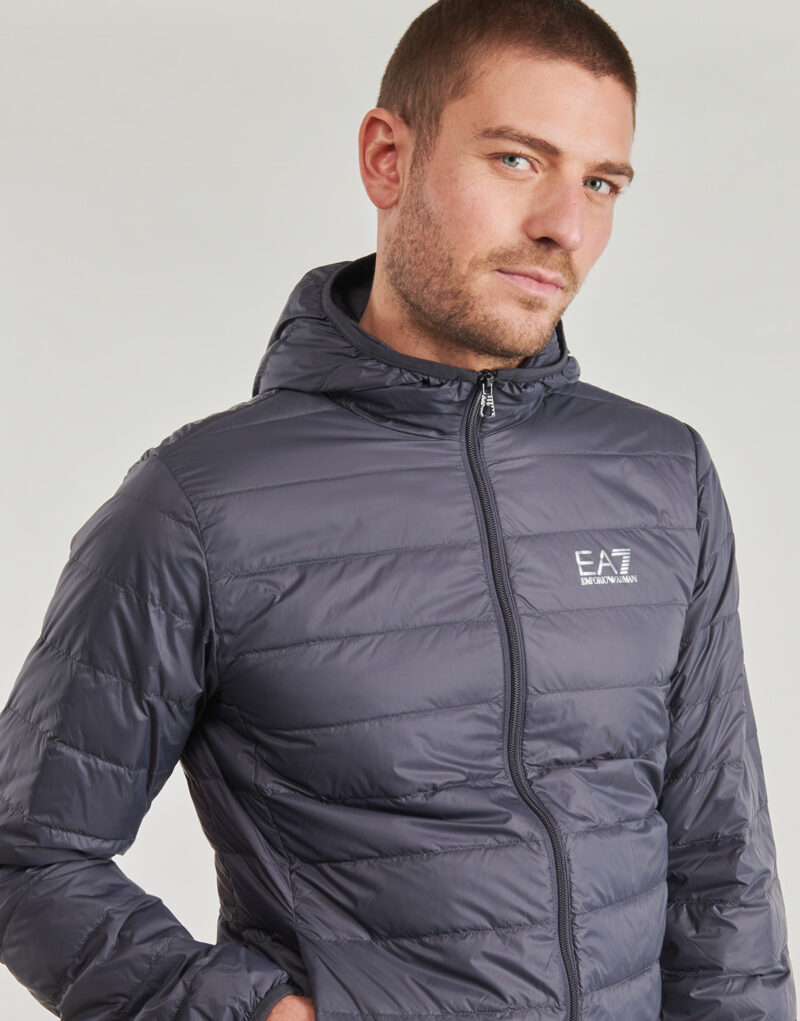 Piumino Emporio Armani EA7 TRAIN CORE ID DOWN LIGHT JACKET HOODIE CC 8NPB24 Grigio Piumini Uomo - 5