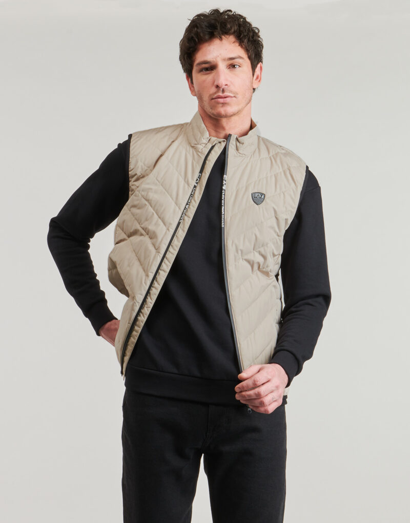 Piumino Emporio Armani EA7 TRAIN PREMIUM SHIELD DOWN LIGHT VEST 8NPQ02 Beige Piumini Uomo - 2