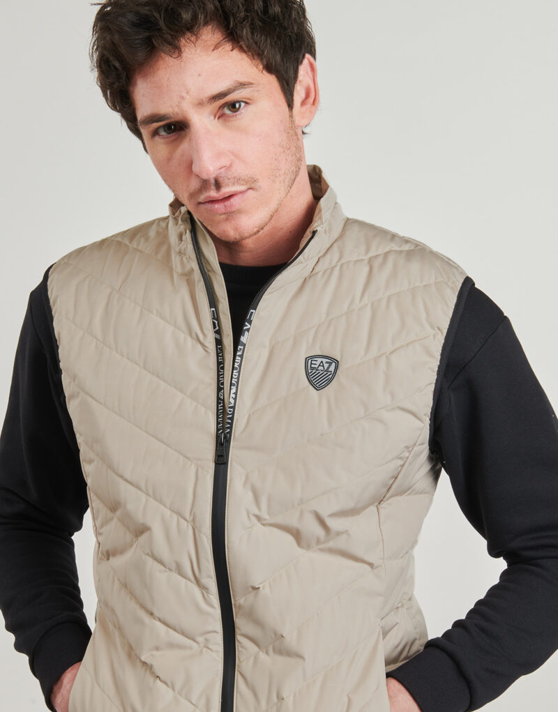 Piumino Emporio Armani EA7 TRAIN PREMIUM SHIELD DOWN LIGHT VEST 8NPQ02 Beige Piumini Uomo - 5