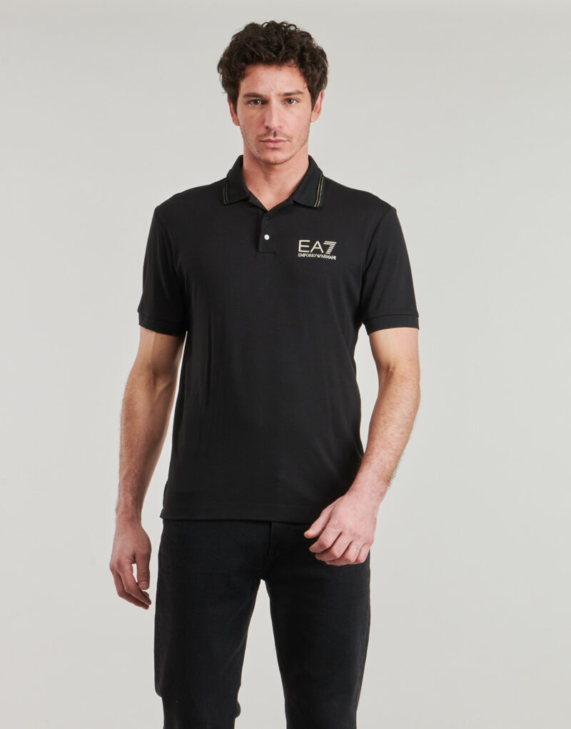 Polo Emporio Armani EA7 TRAIN GOLD LABEL POLO PUNTO ROMA 7M000300 Nero Polo Uomo - 2