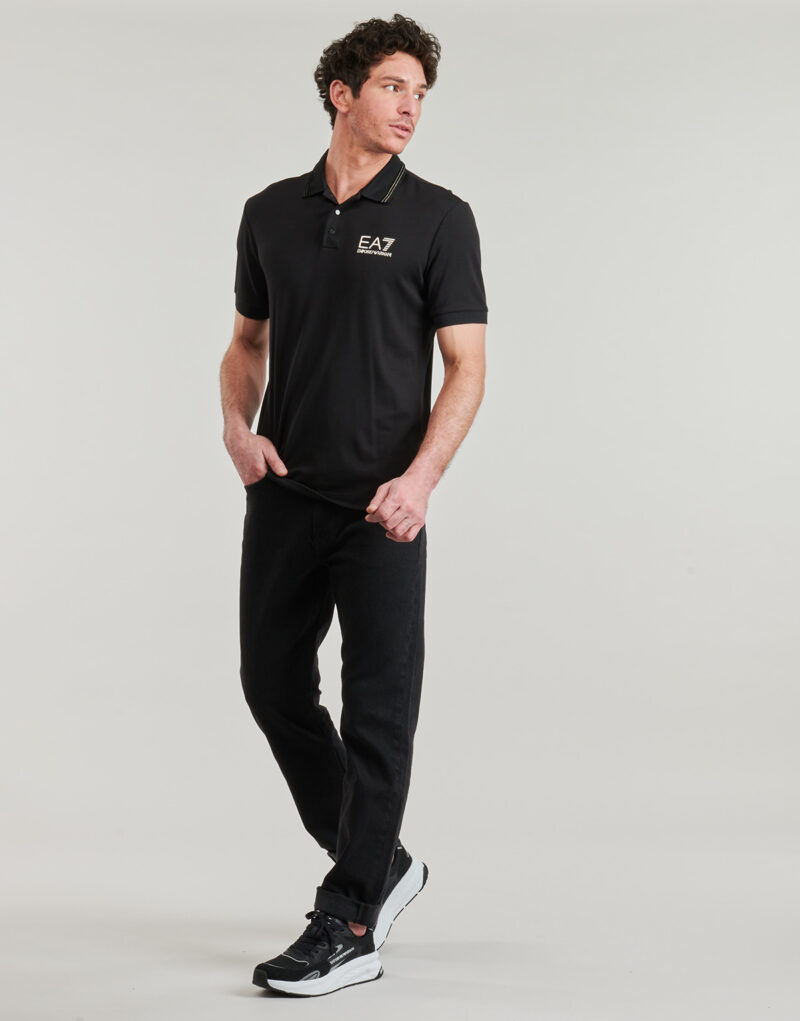 Polo Emporio Armani EA7 TRAIN GOLD LABEL POLO PUNTO ROMA 7M000300 Nero Polo Uomo - 3