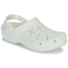 Crocs Classic Floral Cut Out Clog White Women's Clogs - 1