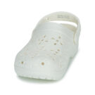 Crocs Classic Floral Cut Out Clog White Women's Clogs - 3