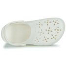 Crocs Classic Floral Cut Out Clog White Women's Clogs - 6