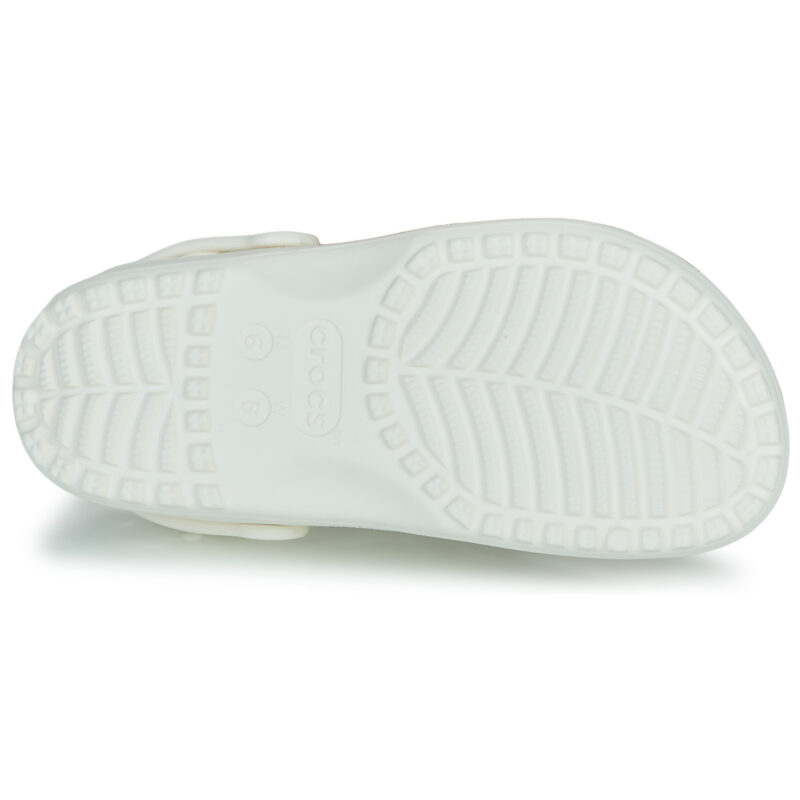Crocs Classic Floral Cut Out Clog White Women's Clogs - 7