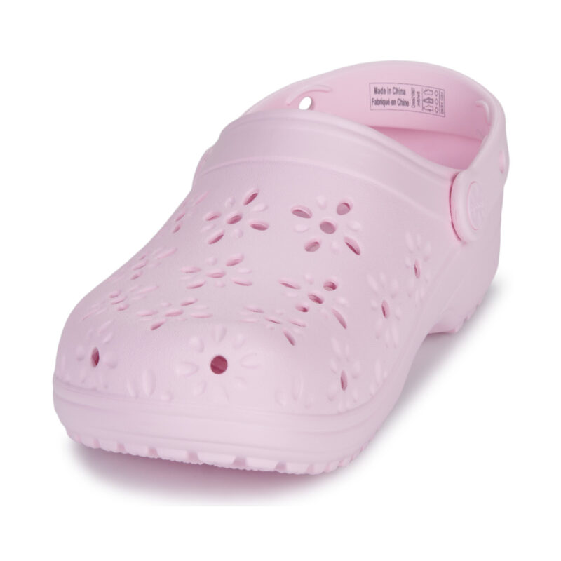Crocs Classic Floral Cut Out Clog Rosa Zoccoli Donna - 3