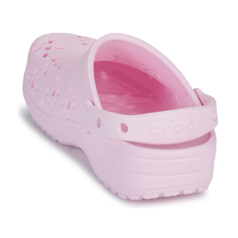Crocs Classic Floral Cut Out Clog Rosa Zoccoli Donna - 5