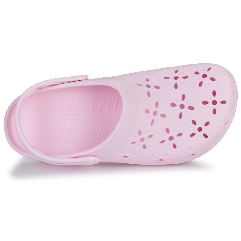 Crocs Classic Floral Cut Out Clog Rosa Zoccoli Donna - 6
