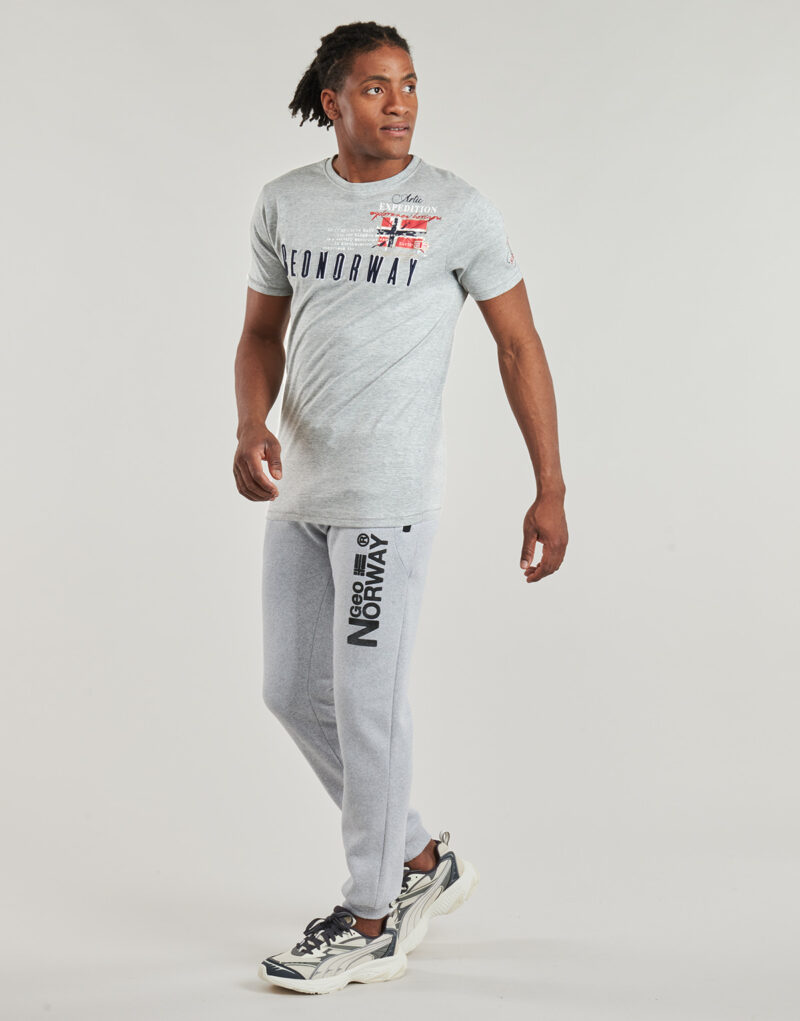 Geographical Norway JASON Grau T-Shirt Kurzarm Herren - 3