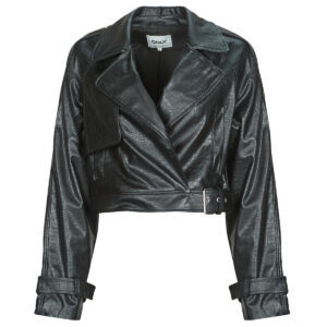 Giacca in pelle  Only  ONLKIRA   Nero -   Giacche in pelle Donna