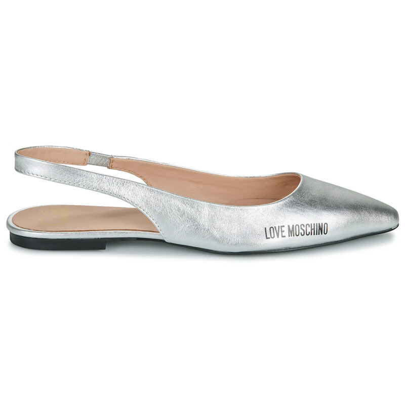 Love Moschino LAME BALLERINA Argento Ballerine Donna - 2