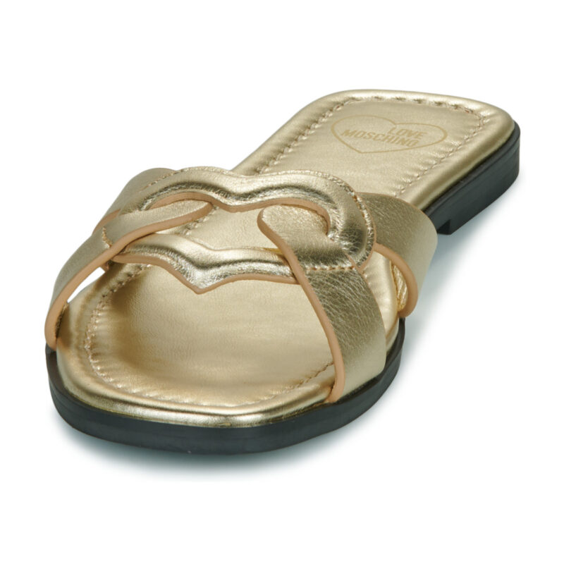 Love Moschino FILLED HEART MULE Oro Ciabatta Donna - 3