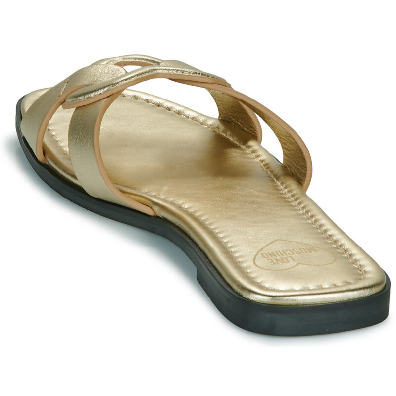 Love Moschino FILLED HEART MULE Oro Ciabatta Donna - 5