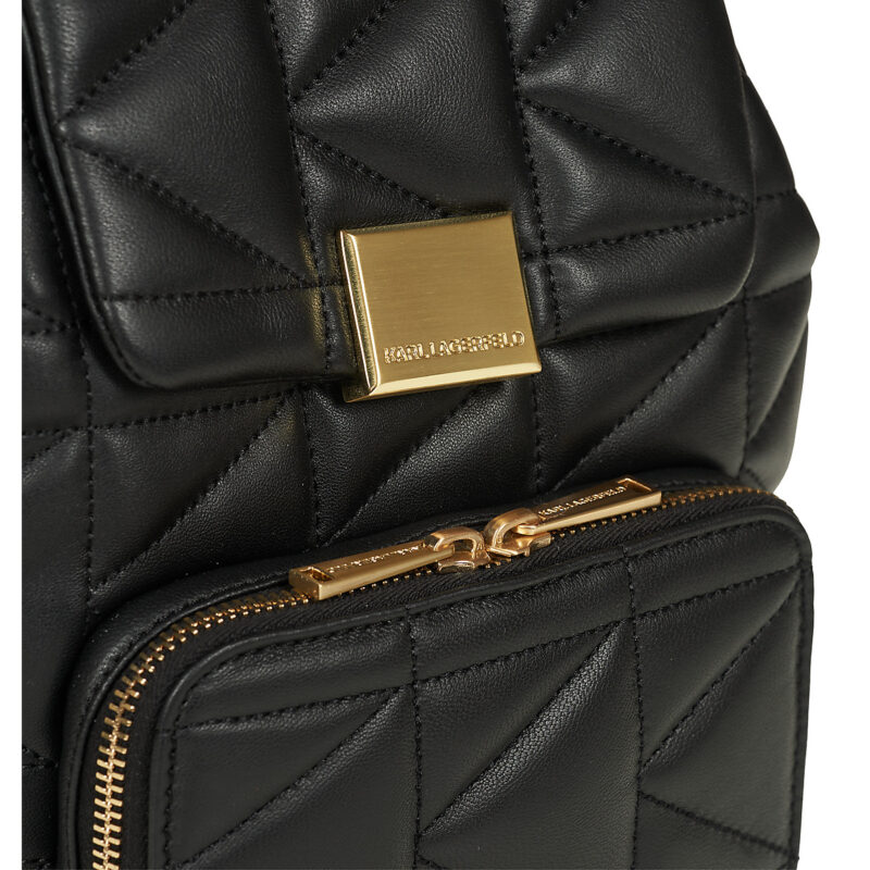 Donna Karl Lagerfeld K/KUILT SMALL BACKPACK Nero Zaino Donna - 4