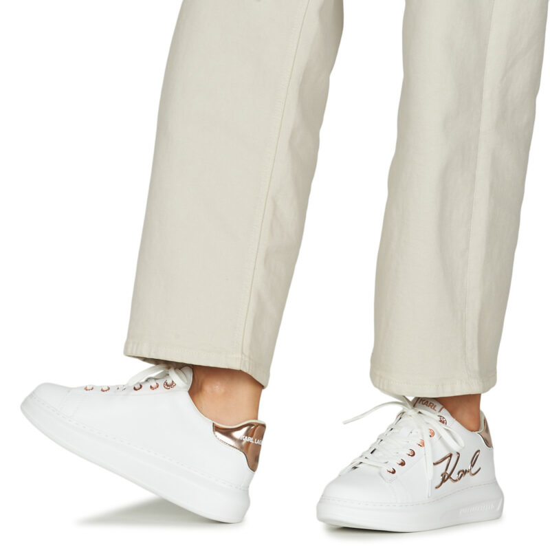 Karl Lagerfeld KAPRI Signia Lace Lthr Bianco Sneakers basse Donna - 8