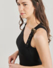 Versace Jeans Couture 78HAO9A3 Vestido corto negro para mujer - 5