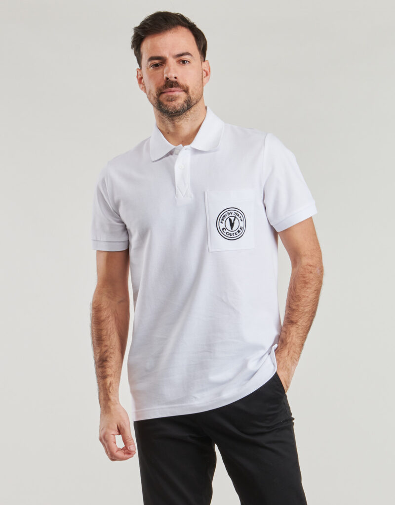 Polo Versace Jeans Couture 78GAGT01 Bianco Polo Uomo - 2