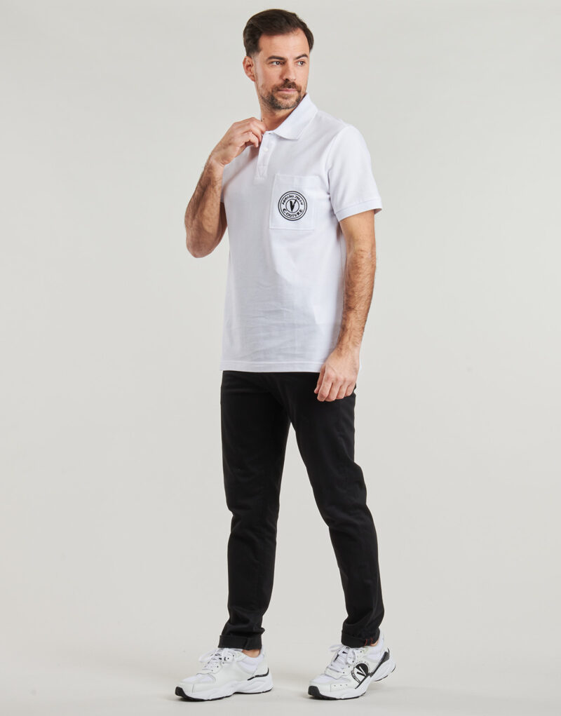 Polo Versace Jeans Couture 78GAGT01 Bianco Polo Uomo - 3
