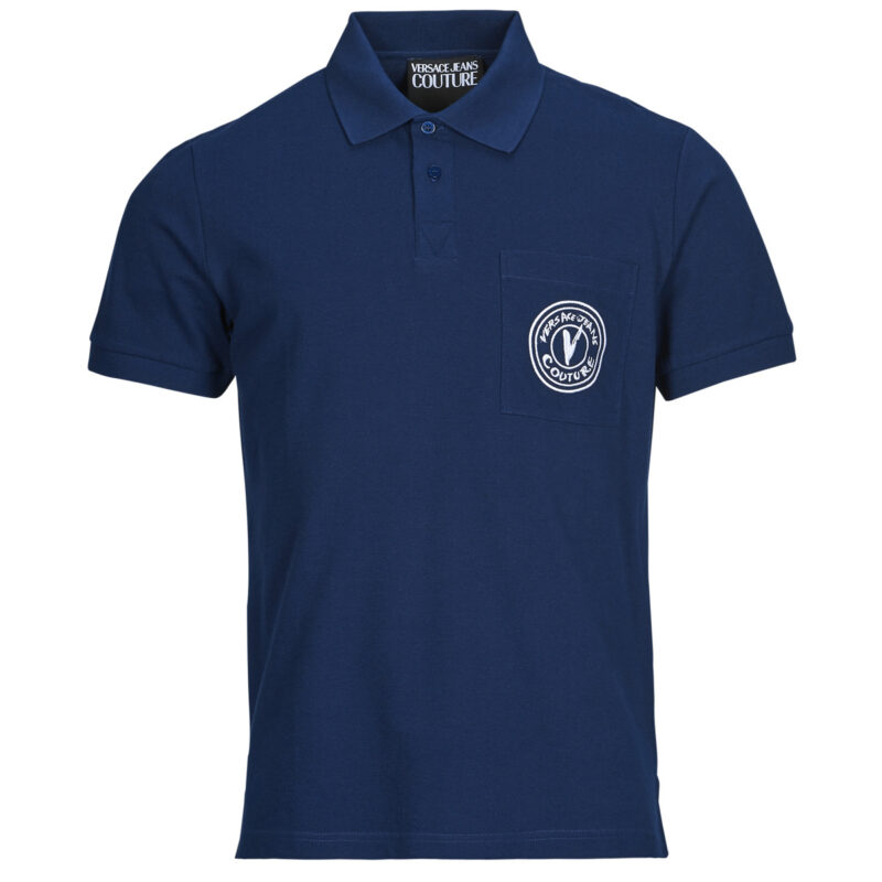 Versace Jeans Couture Polo 78GAGT01 Blaues Herren-Polohemd - Gr&ouml;&szlig;e 1