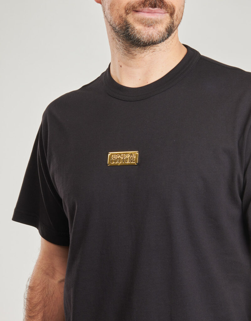T-shirt Versace Jeans Couture 78GAHT08 Nero T-shirt maniche corte Uomo - 5