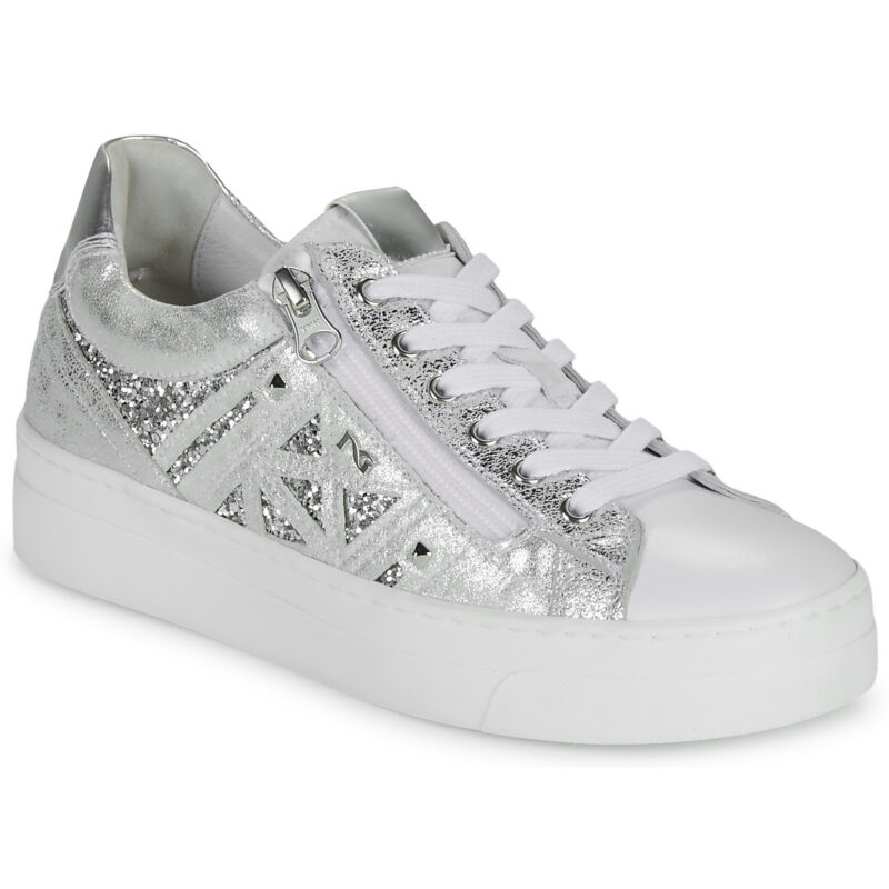 NeroGiardini E513010D Argento Damen-Sneaker, niedrig geschnitten - Gr&ouml;&szlig;e 1
