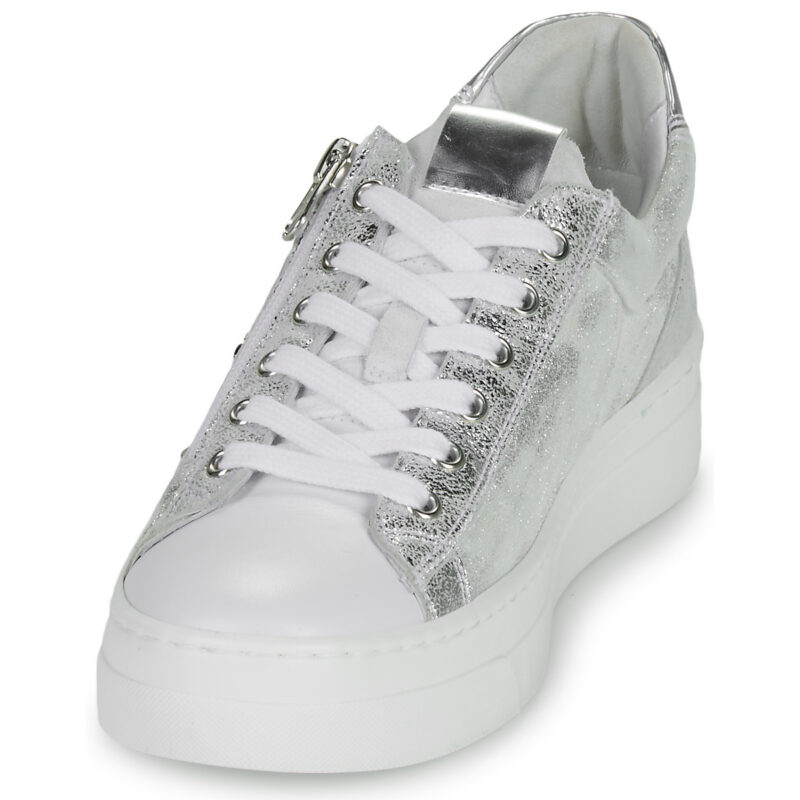 NeroGiardini E513010D Argento Damen-Sneaker, niedrig geschnitten - Gr&ouml;&szlig;e 3