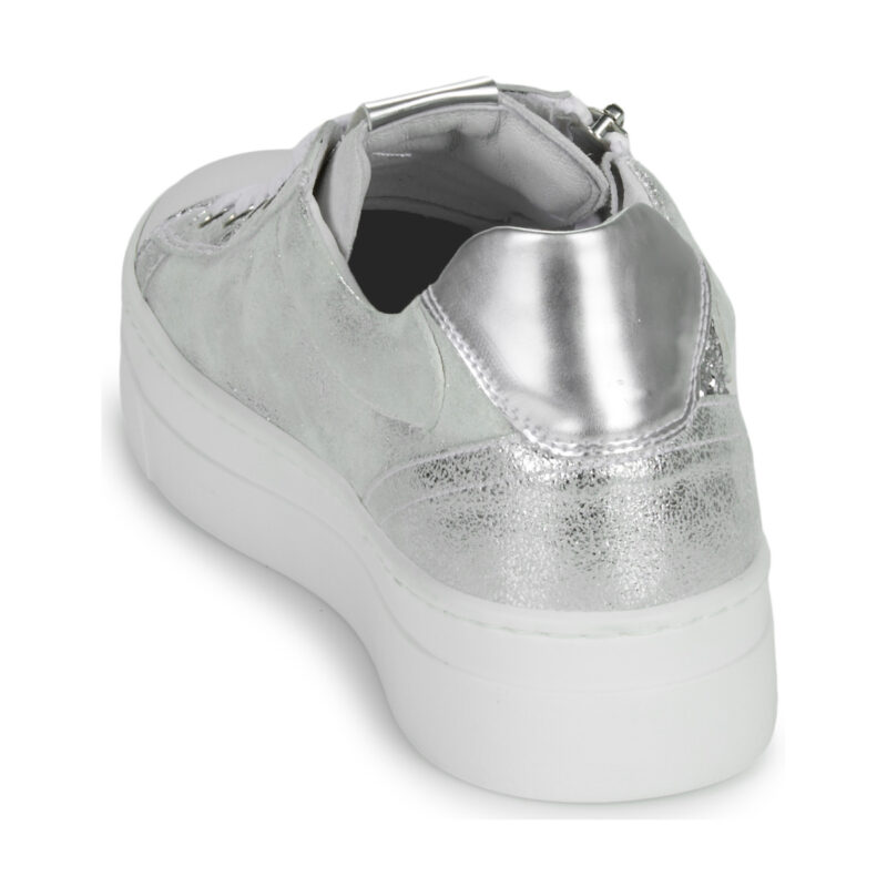 NeroGiardini E513010D Argento Damen-Sneaker, niedrig geschnitten - Gr&ouml;&szlig;e 5